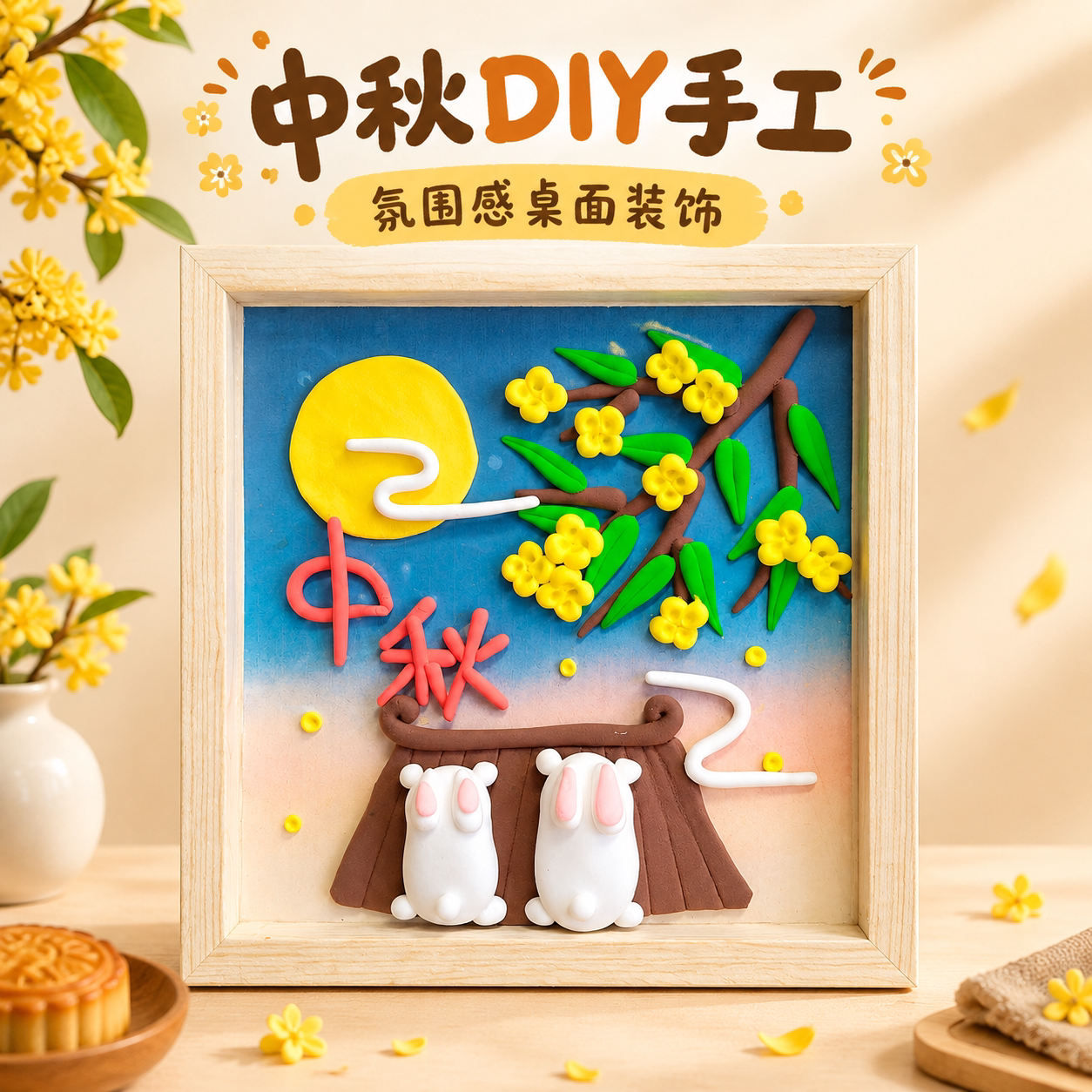 国庆中秋幼儿超轻粘土diy儿童手工材料包经典小学生研学课