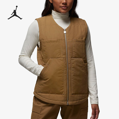 Nike/耐克正品JORDAN冬季新款女子休闲舒适工装保暖棉马甲FB5193
