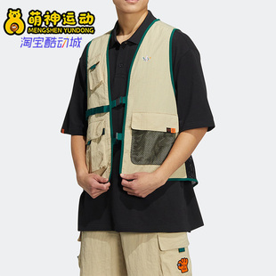 阿迪达斯正品 夏季 三叶草 男子运动马甲背心HR6442 Adidas VEST