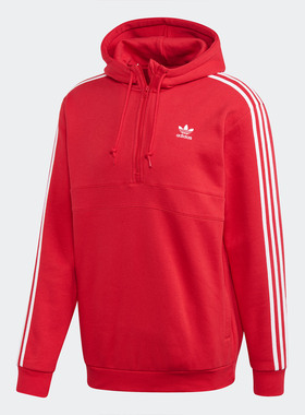 Adidas/阿迪达斯正品三叶草 男子运动休闲半拉链套头卫衣FM3763