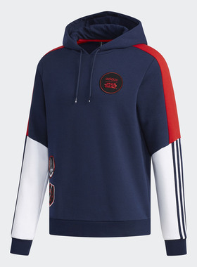 Adidas/阿迪达斯正品NEO加绒卫衣男冬季保暖休闲套头衫EI4544