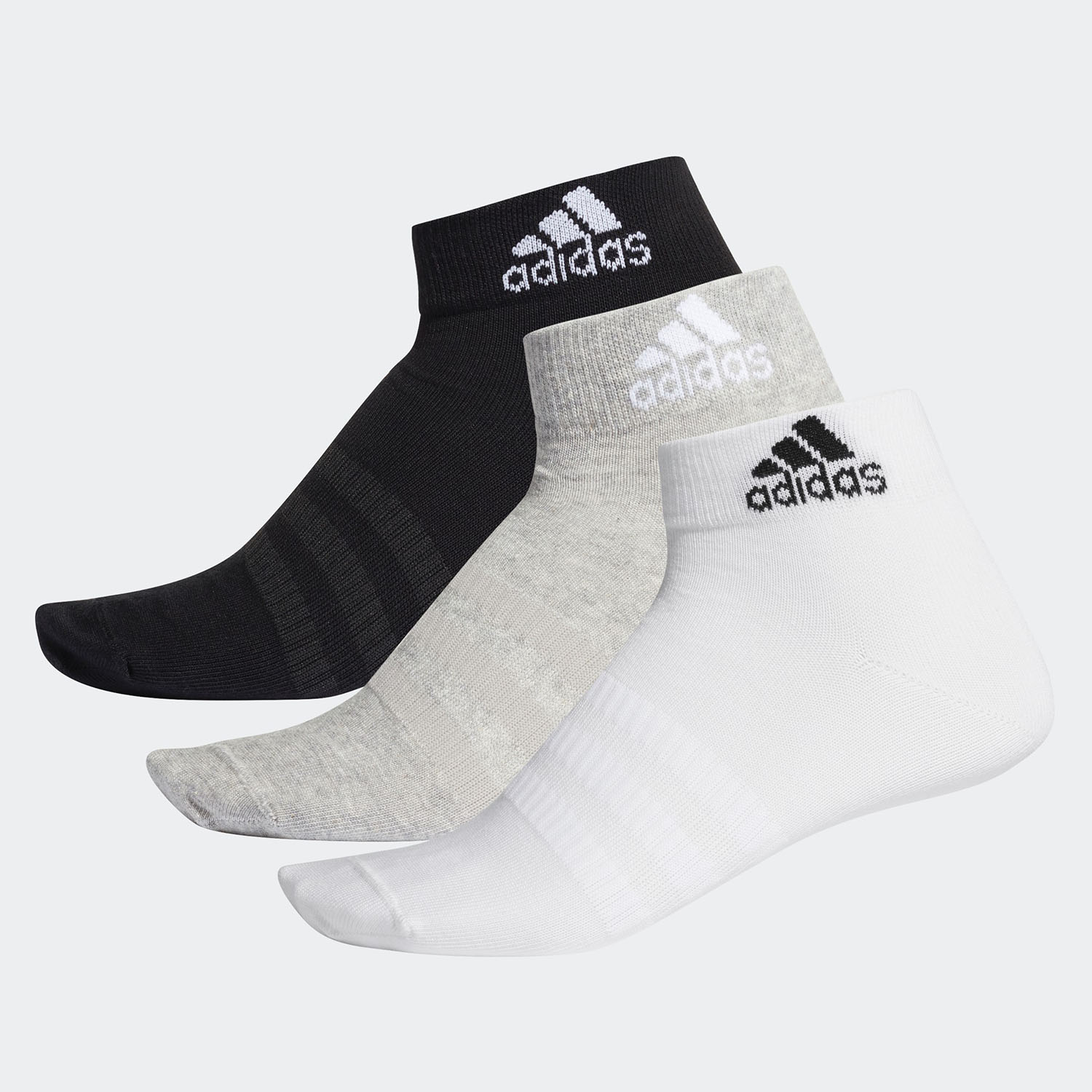 Adidas/阿迪达斯正品 LIGHT ANK 6PP 男女训练运动袜 DZ9397