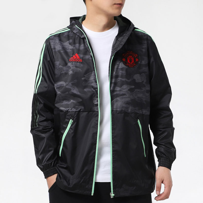 Adidas/阿迪达斯正品春季新款男子运动曼联足球外套 GQ2534