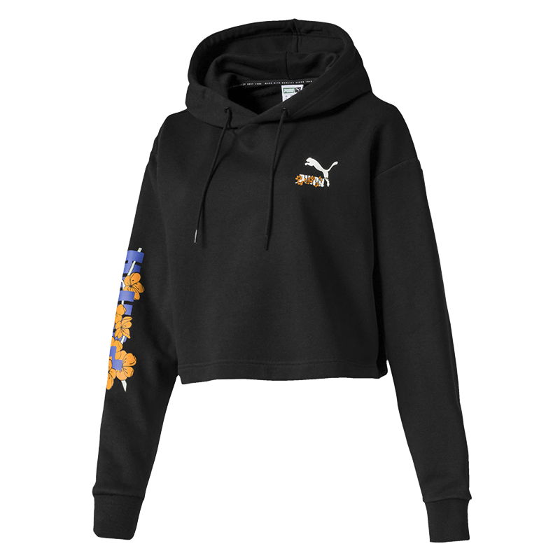 PUMA/彪马正品女子休闲Sakura合作款休闲连帽针织卫衣