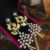 流苏耳环个性 耳耳钉 297 中古复古巴洛克珍珠长款 孤品合集 274