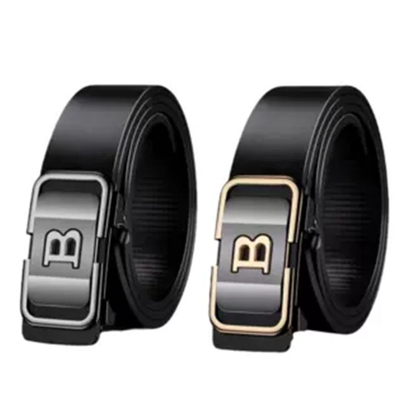 (E)爆款保罗男士皮带真皮自动扣内穿腰带商务休闲青年百搭裤带