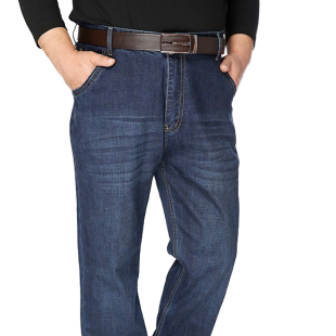 特大号弹力加肥加大码 高腰4尺 牛仔裤 长裤 4尺5 子宽松男士 秋冬款