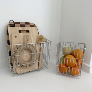 304不锈钢收纳筐浴室收纳篮煮面储物篮厨房浴室置物架沥水篮加厚