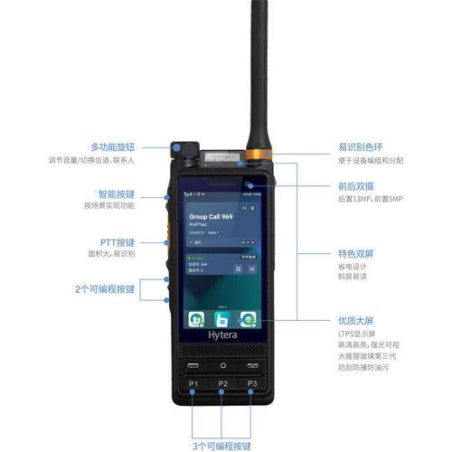 海能达PDC680对讲机户外远距离不限插卡手台公网双模手持机Hytera