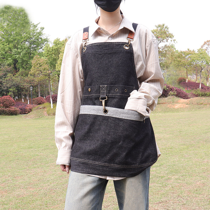 时尚匠人手作背带围裙定制logo美式户外大口袋中款牛仔收纳工作服,家庭/个人清洁工具,围裙,淘宝优惠券,粉丝福利购,淘宝优惠卷