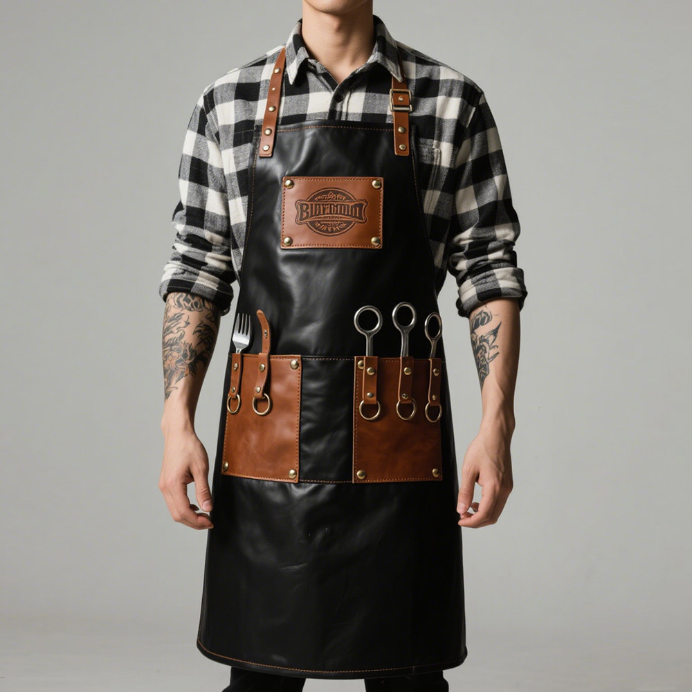 复古潮流皮革防水工作服围裙定制印logo调酒师美发专用宠物不沾毛,家庭/个人清洁工具,围裙,淘宝优惠券,粉丝福利购,淘宝优惠卷
