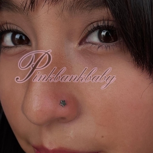 g23钛合金平底内螺纹植入级星星爱心唇钉舌钉鼻钉多用途穿刺饰品