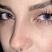 钛钢锆石镶钻内插杆插拔式 一个 包邮 鼻钉耳钉唇钉不锈钢穿刺饰品