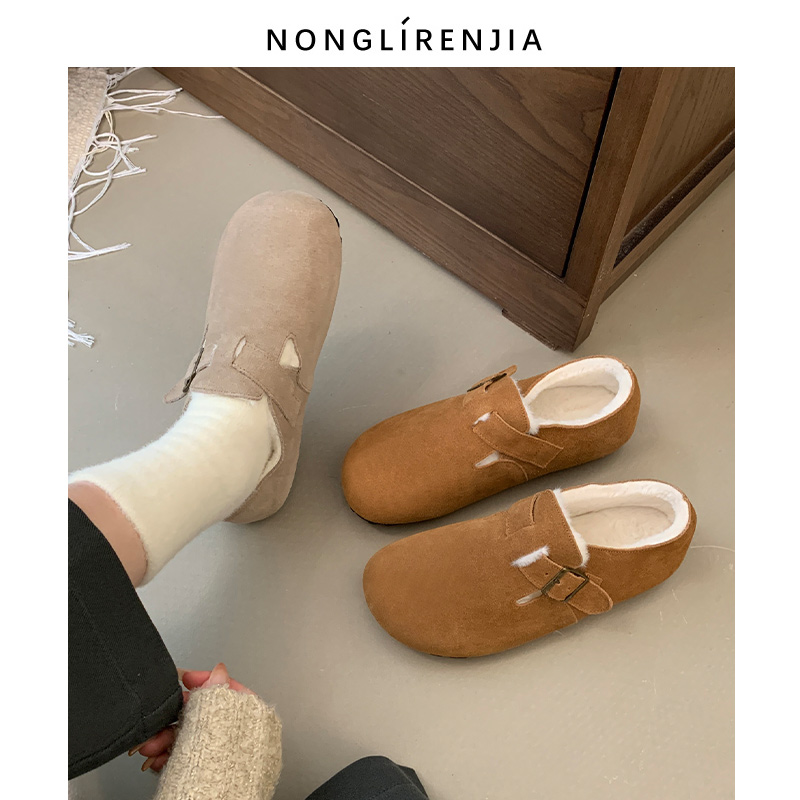 弄里人佳大码女鞋休闲加绒单鞋