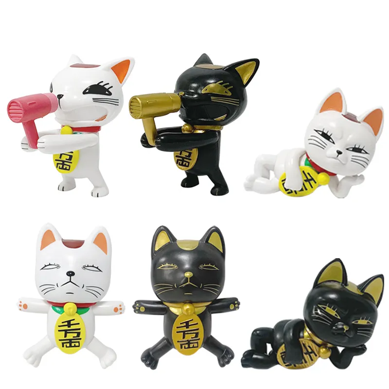 超自然武装胆大党 高速婆婆侧躺睡姿 卧姿招财猫公仔手办模型摆件
