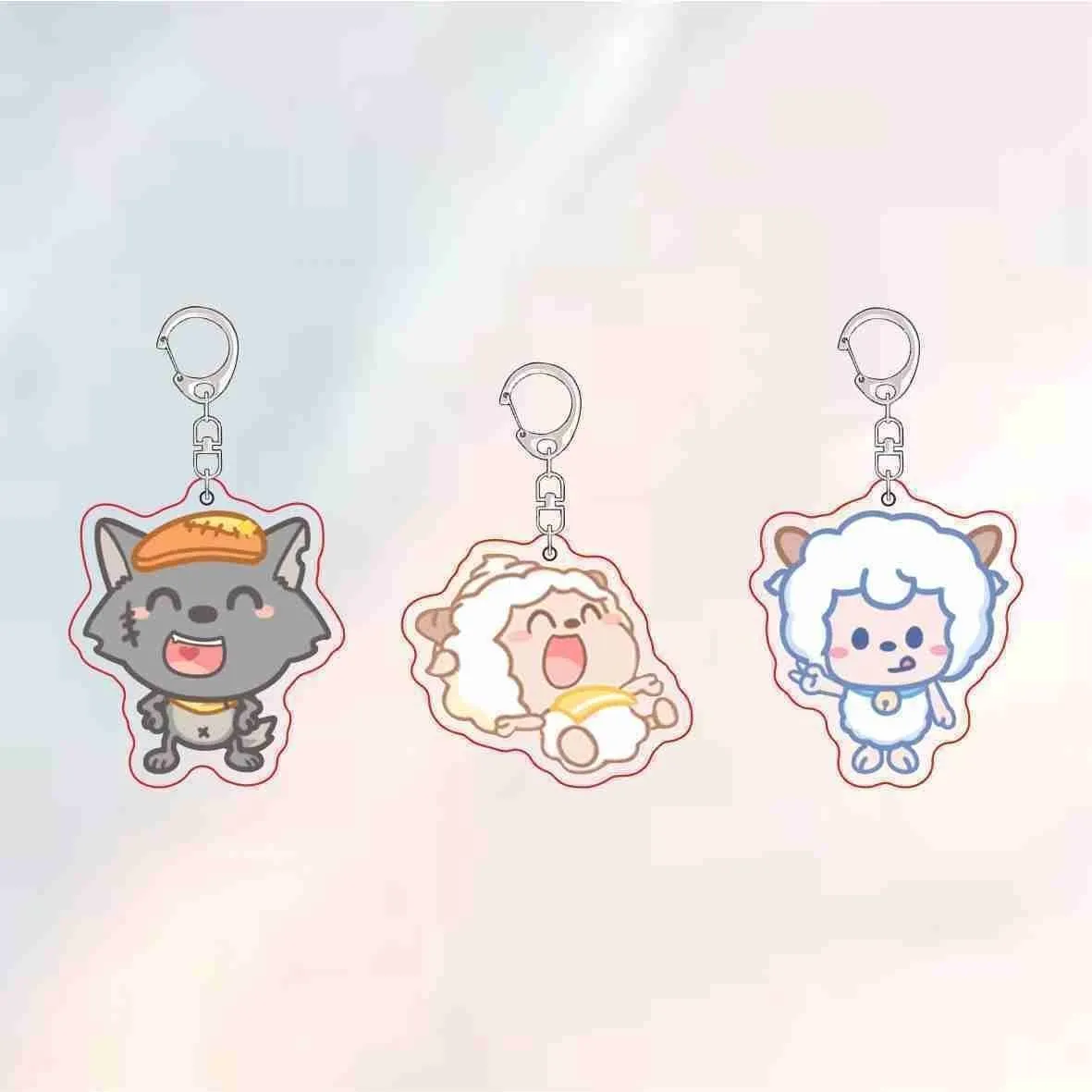 可爱喜懒灰喜羊羊与灰太狼周边高颜值超清印刷覆膜书包挂件