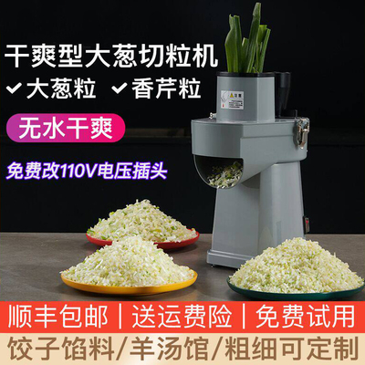 商用电动大葱切沫切粒粉碎机