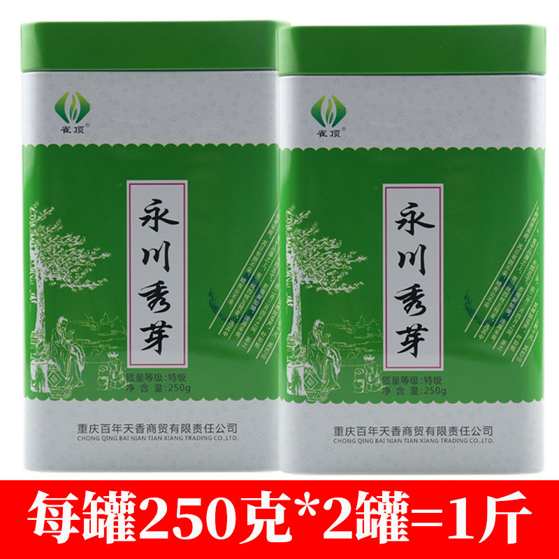 2024新茶永川秀芽特级明前绿茶雀顶重庆特产毛尖毛峰500g散装包邮-封面