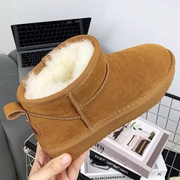 桑坡厚底雪地靴女冬季新款复古花边保暖棉鞋加绒加厚中筒棉靴,户外/登山/野营/旅行用品,雪地靴,淘宝优惠券,粉丝福利购,淘宝优惠卷