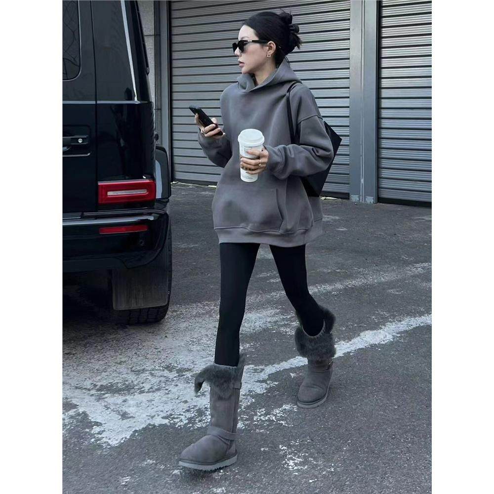 超暖羊皮毛一体~皮扣带可拆卸骑士雪地靴女24冬新款加厚保暖棉靴,女鞋,时尚雪地靴,淘宝优惠券,粉丝福利购,淘宝优惠卷