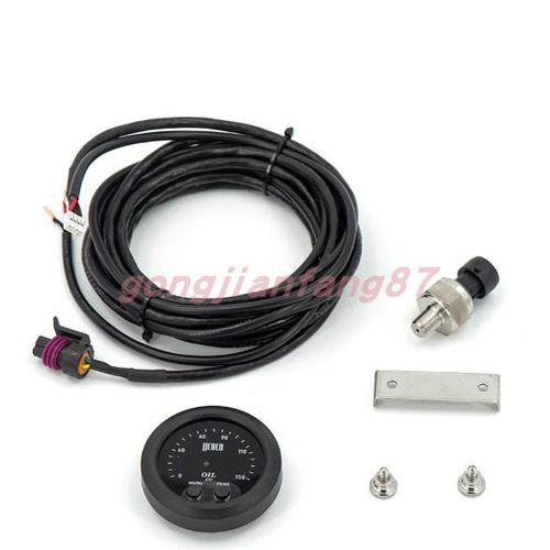 汽车改装52MM超薄圆形红光LED显示0~150PSI机油压力仪表
