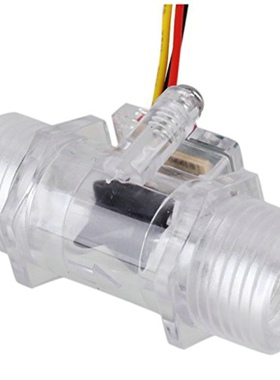 四分霍尔水流量传感器全新料USN-HS21TT透明1-30LPM易于观测