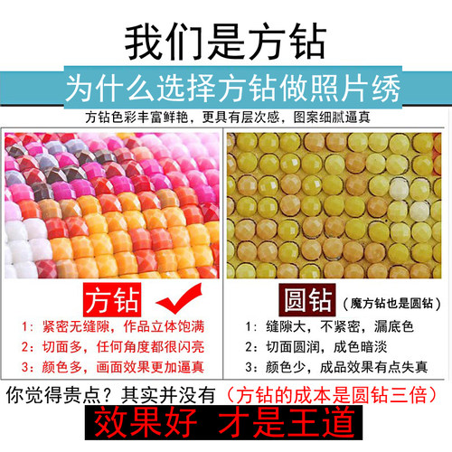 钻石画定制方钻照片十字绣