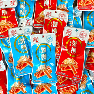 海欣手撕蟹柳棒香辣蟹肉味即食蟹肉风味棒办公室休闲解馋小吃零食