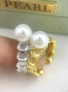 工艺新款珍珠配件S925纯银复古