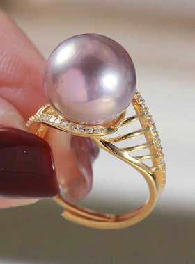 DIY新款戒指空托S925纯银时尚