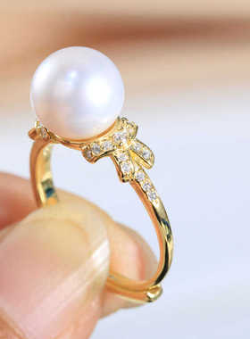 DIY镶钻戒指空托S925纯银小众