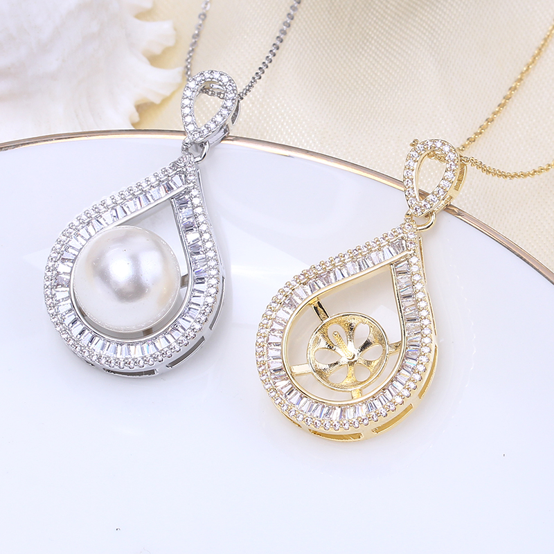 DIY配件珍珠吊坠空托大气