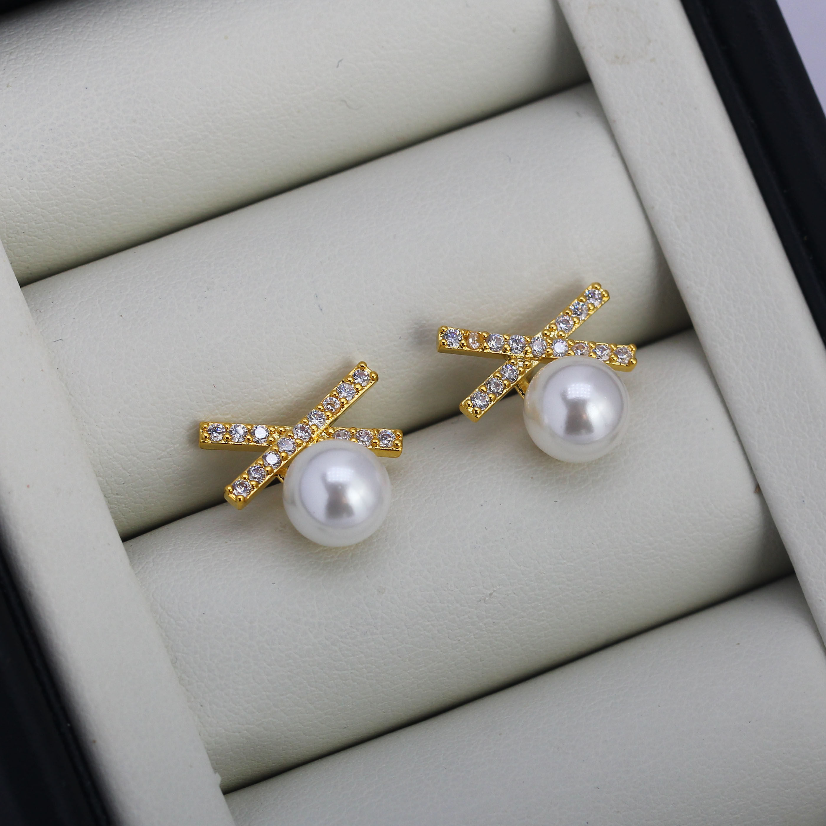 DIY珍珠配件新款铜镀金镶锆精致蝴蝶结名媛千金风银针耳饰空托,饰品/流行首饰/时尚饰品新,耳钉,淘宝优惠券,粉丝福利购,淘宝优惠卷