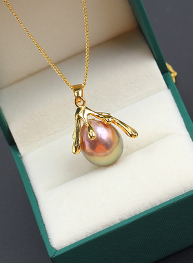 个性跳舞手指珍珠独特项链吊坠