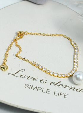 DIY珍珠配件新款S925纯银手链