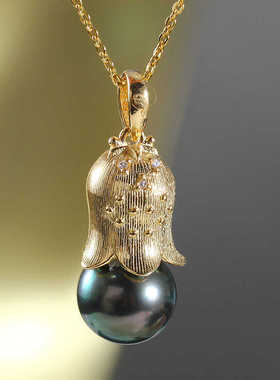 甜美新款DIY铃兰花吊坠S925纯银