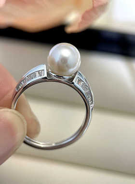 调节开口珍珠配件S925纯银简约