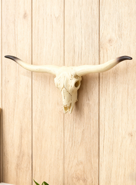 西部风墙面仿真动物头骨壁饰