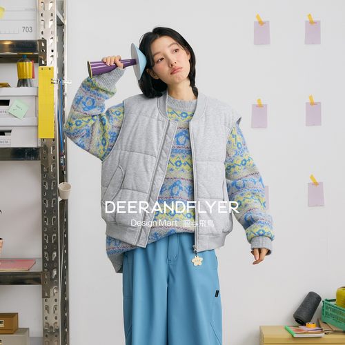 棉感休闲显瘦背心马甲棉服