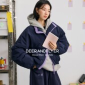 两色夹克短款 立领蝙蝠袖 棉服外套7242 桑葚&覆盆子 鹿与飞鸟