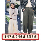 鹿与飞鸟本期强推 5481阝 双色复古休闲神裤 冬野森林 松果裤