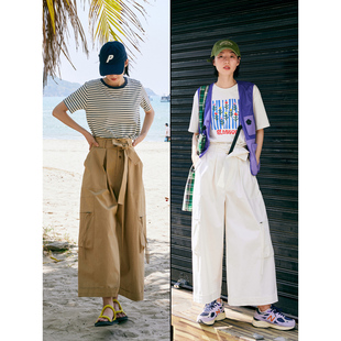 阔腿裤 鹿与飞鸟 重工系带A型气质款 谁穿谁好看 5895 关于花朵