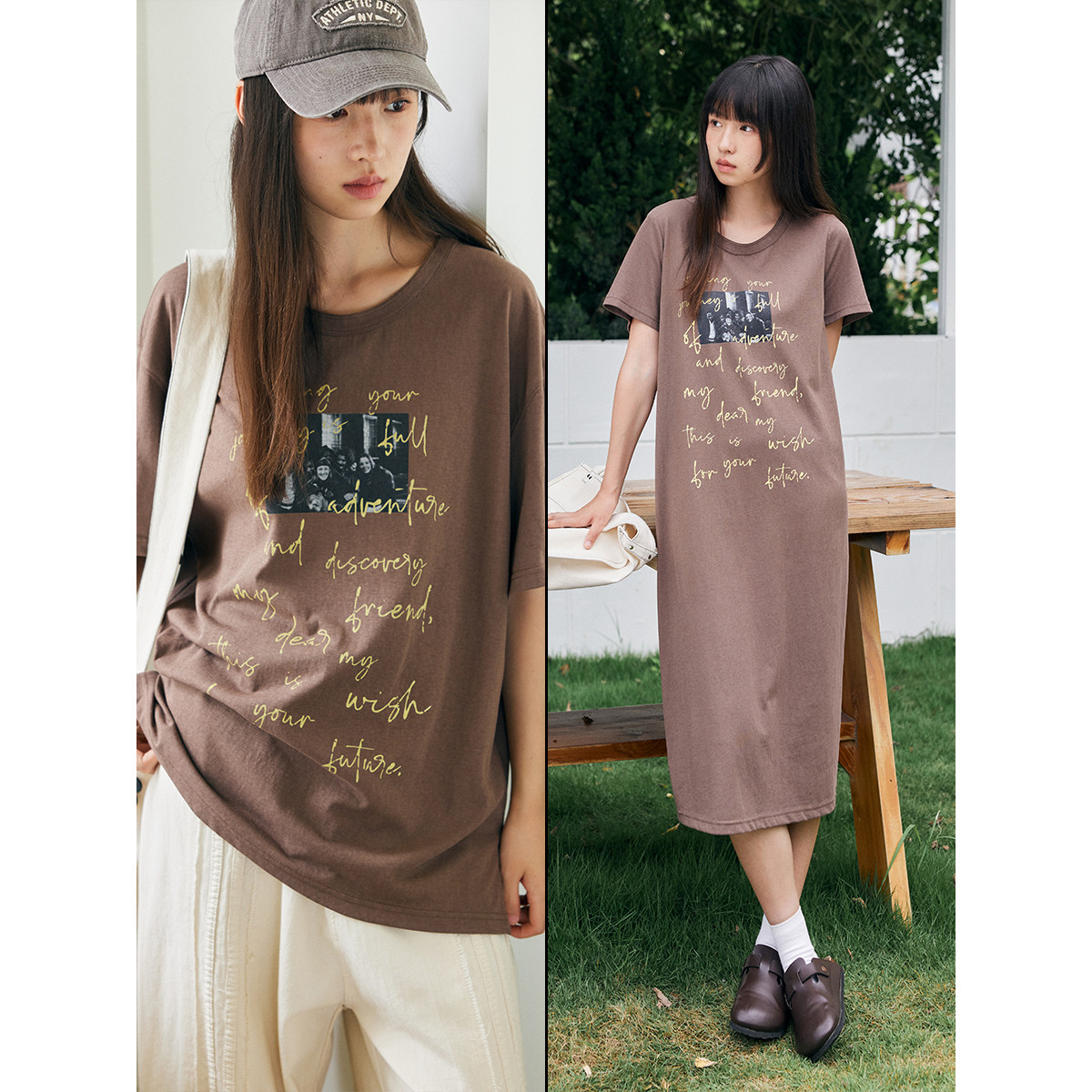 鹿与飞鸟“Friendship”美式复古懒人T恤长裙6025/6038巛,女装/女士精品,T恤,淘宝优惠券,粉丝福利购,淘宝优惠卷