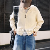 鹿与飞鸟六色双拉头连帽保暖开衫 毛衣外套