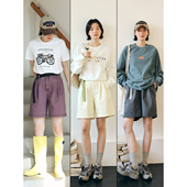 三色自带腰带直筒短裤 春夏B备懒人裤 5780 26°晴 鹿与飞鸟