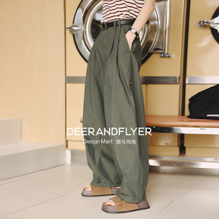 森遇 5023阔腿裤 拯救穿搭微弧宽松山系夏季 休闲裤 工装 鹿与飞鸟