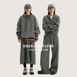 6475 半裙6469 6487 绒感卫衣卫裤 鹿与飞鸟格雷系套装