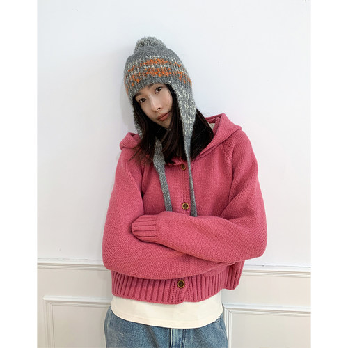 鹿与飞鸟四色连帽毛衣外