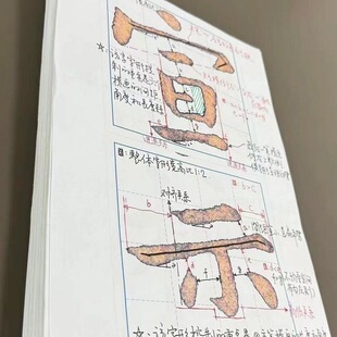 【宣示表帖字形结构精讲】楷书鼻祖钟繇字帖手稿教学初学者临摹帖