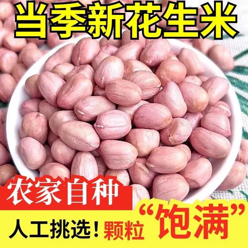 5斤白沙花生米精选粉皮新鲜花生
